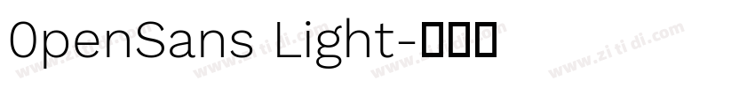 0penSans Light字体转换